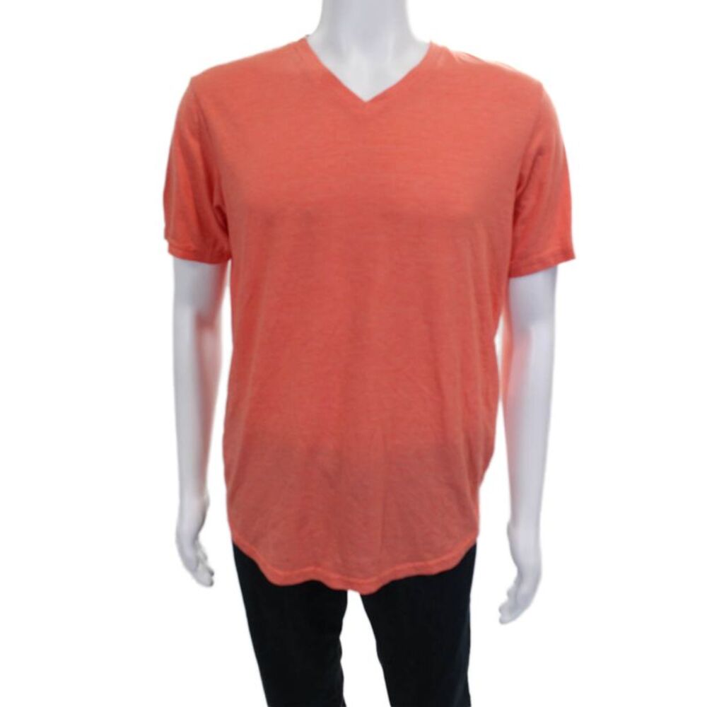 Goodlife Mens Orange Short Sleeve V-Neck Shirt Size L